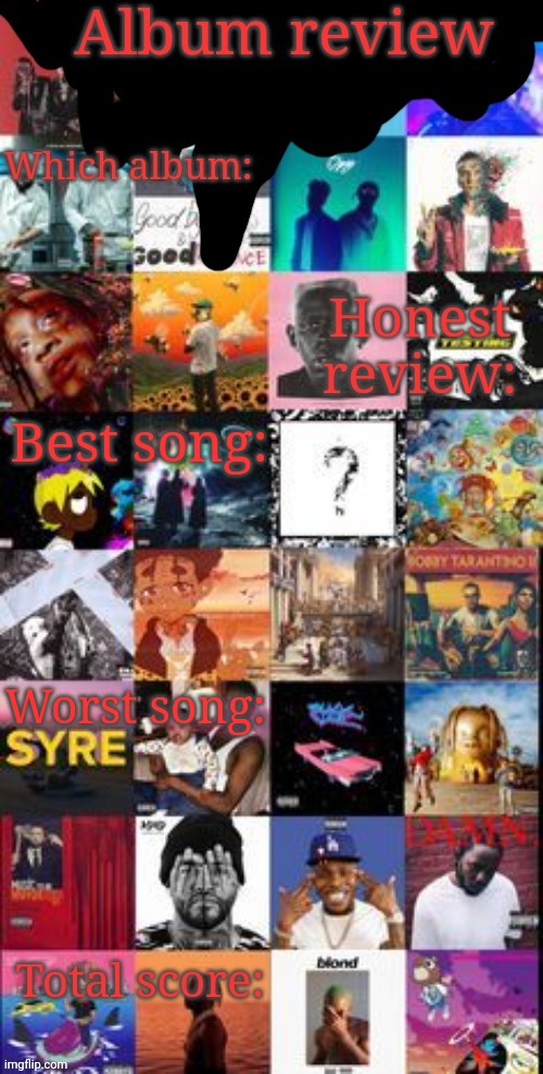 High Quality Album review Blank Meme Template