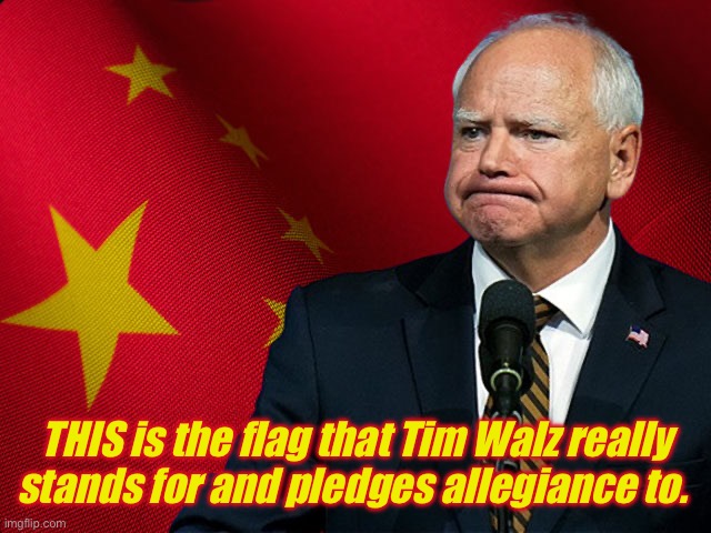 THIS is the flag that Tim Walz really stands for and pledges allegiance to. | made w/ Imgflip meme maker