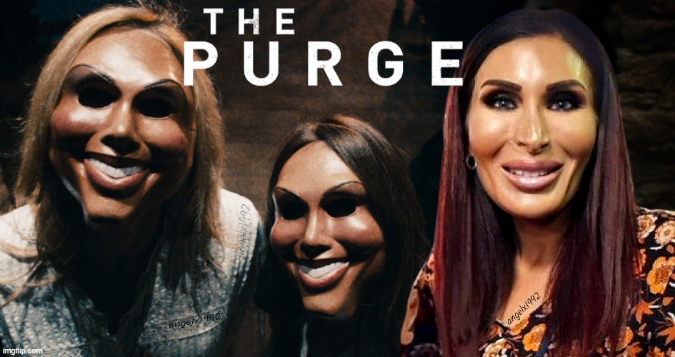 image tagged in laura loomer,halloween costume,the purge,horror movies,masks,republicans | made w/ Imgflip meme maker