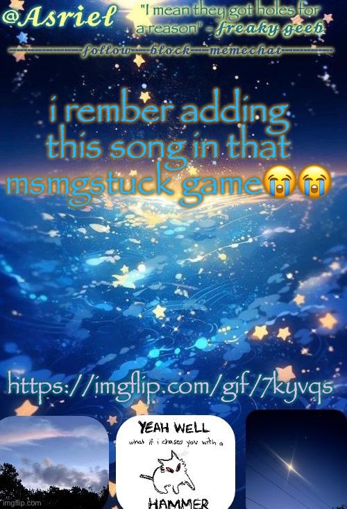 thing.  (THANKS KIT!!!!) | i rember adding this song in that msmgstuck game😭😭; https://imgflip.com/gif/7kyvqs | image tagged in thing thanks kit | made w/ Imgflip meme maker