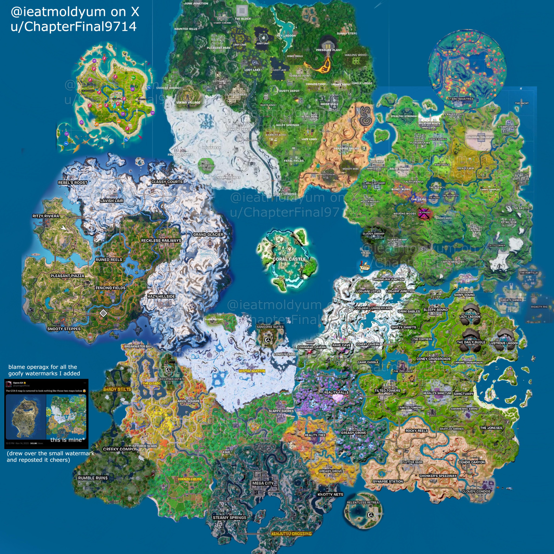 High Quality All fortnite maps Blank Meme Template