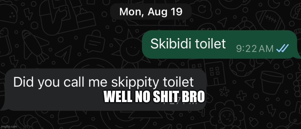 WELL NO SHIT BRO | image tagged in stupid | made w/ Imgflip meme maker