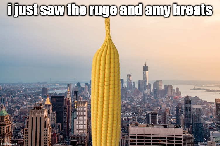 EmpireCorn | i just saw the ruge and amy breats | image tagged in empirecorn | made w/ Imgflip meme maker