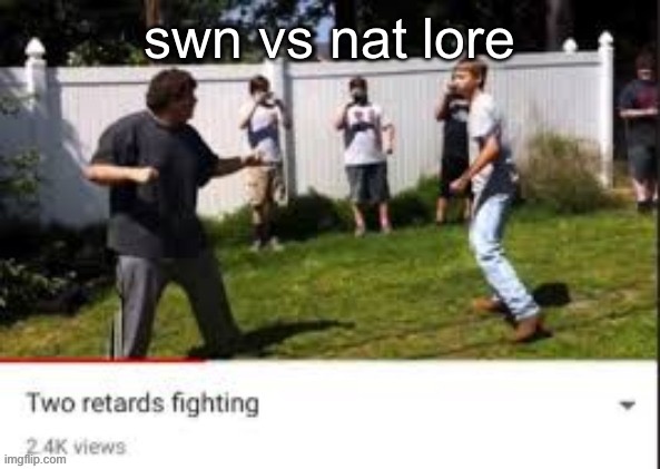 Two idiots fighting | swn vs nat lore | image tagged in two idiots fighting | made w/ Imgflip meme maker