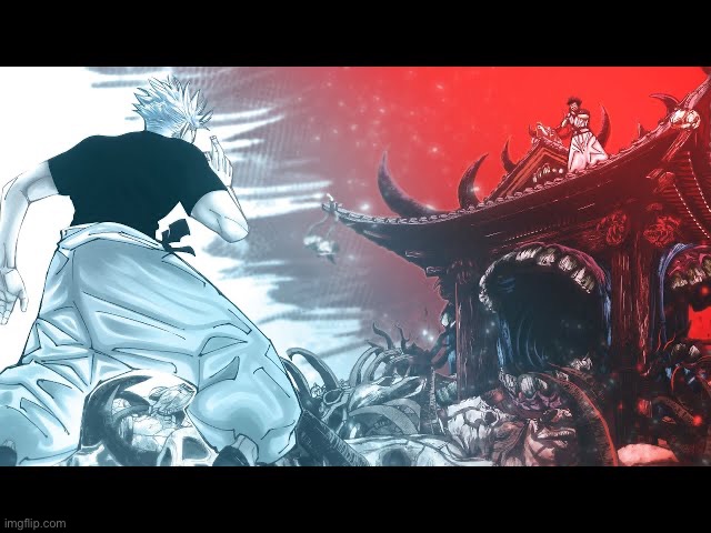 Gojo vs sukuna in domain | image tagged in gojo vs sukuna in domain | made w/ Imgflip meme maker