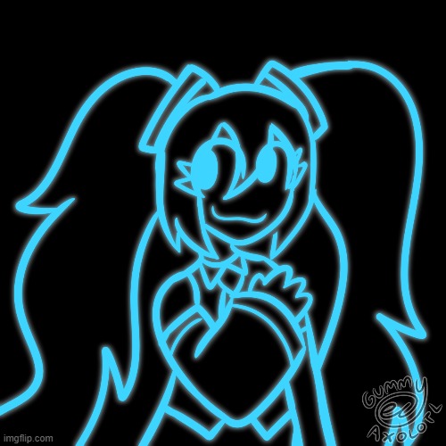 neon miku doodle | made w/ Imgflip meme maker