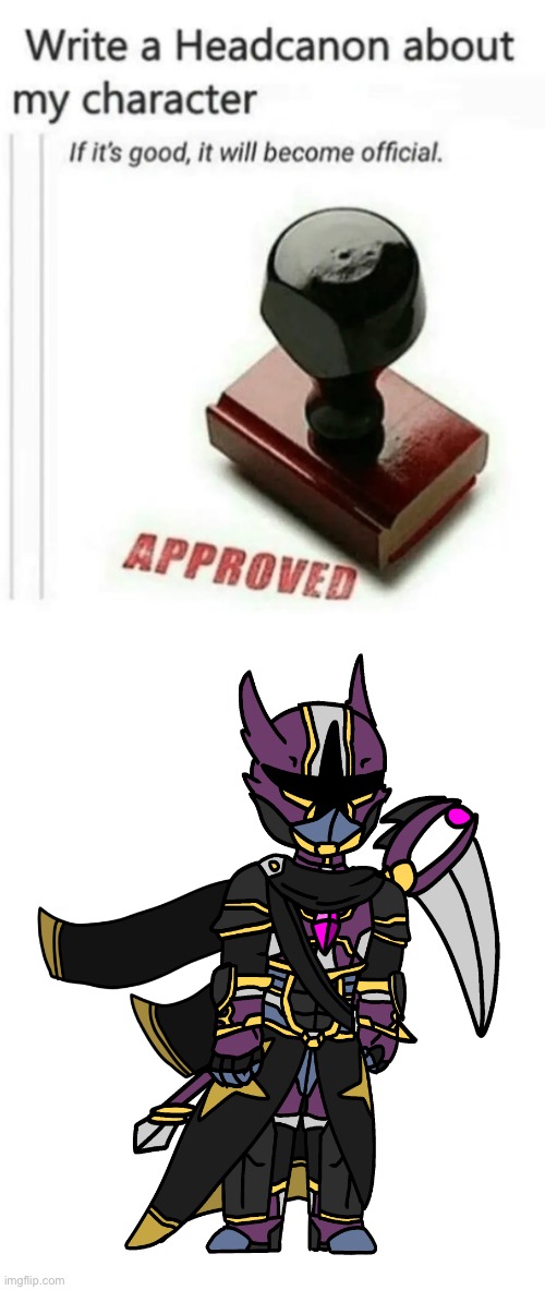 alright i’m hopping on this dumbass bandwagon trend | image tagged in write a headcanon about my character | made w/ Imgflip meme maker