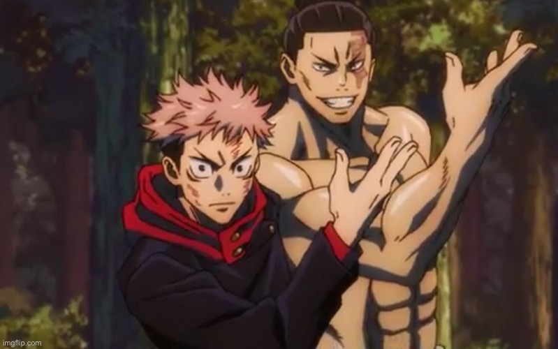 Jujutsu Kaisen Yuji Itadori and Aoi Todo | image tagged in jujutsu kaisen yuji itadori and aoi todo | made w/ Imgflip meme maker