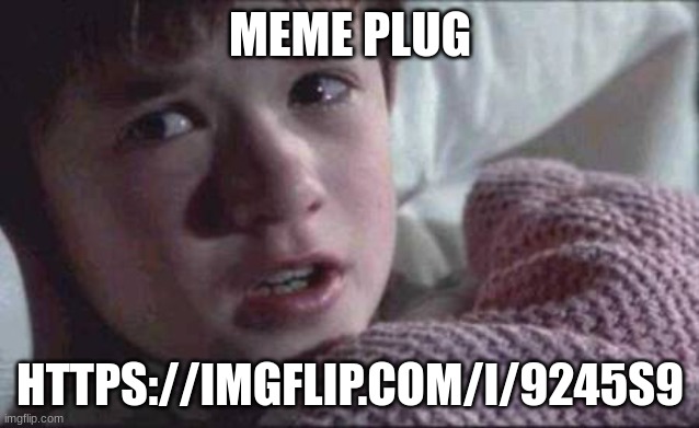 I See Dead People | MEME PLUG; HTTPS://IMGFLIP.COM/I/9245S9 | image tagged in memes,i see dead people | made w/ Imgflip meme maker