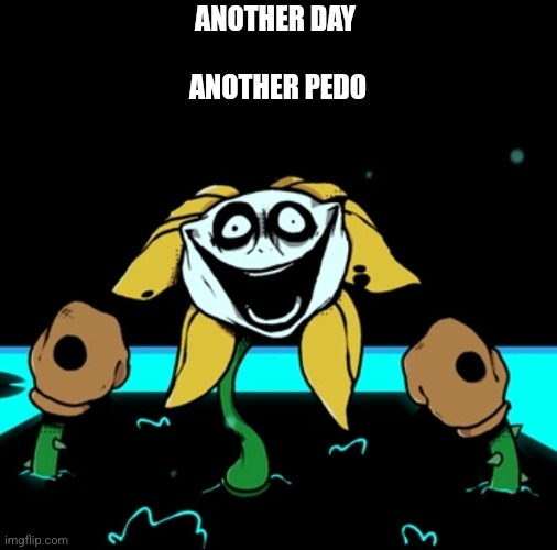 flowey lost it because there was one too many people who diddled with minors | ANOTHER DAY 
 
ANOTHER PEDO | made w/ Imgflip meme maker