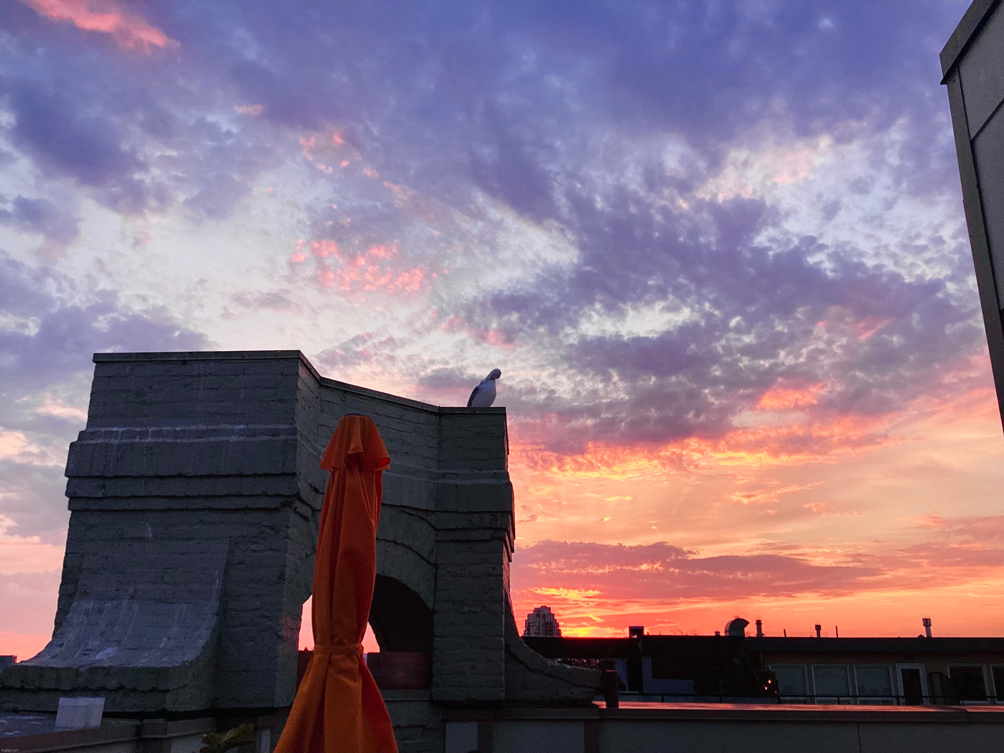 Sunset over our building | made w/ Imgflip meme maker