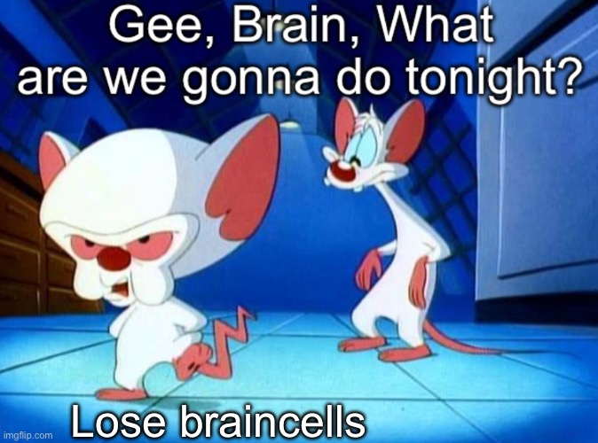 Gee brain | Lose braincells | image tagged in gee brain | made w/ Imgflip meme maker