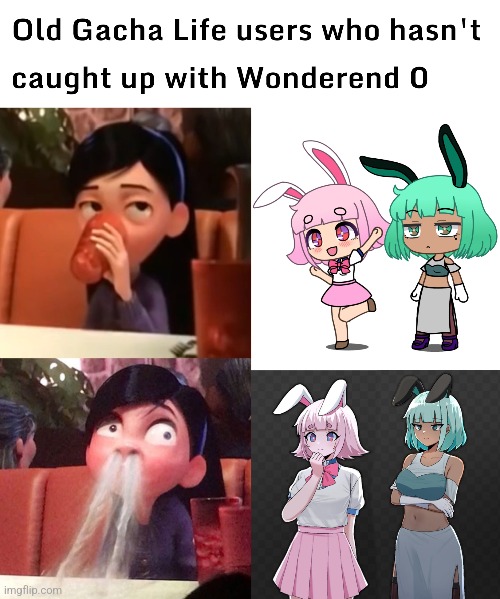 They gaining a huge glow up lol | image tagged in gacha life,wonderend,violet,the incredibles,lunime | made w/ Imgflip meme maker