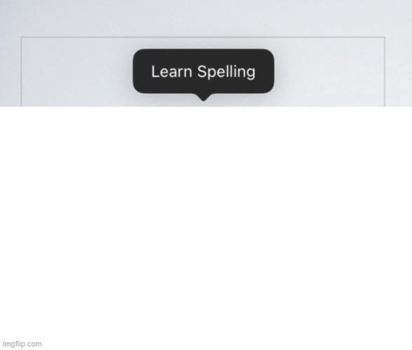 Learn spelling | image tagged in learn spelling | made w/ Imgflip meme maker