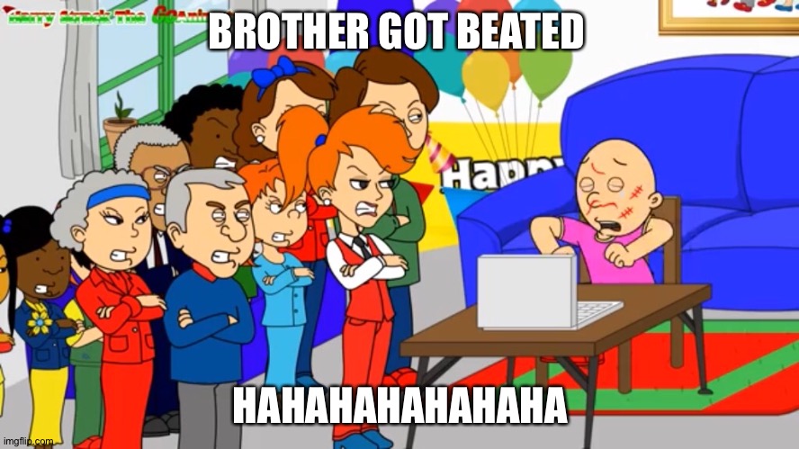 Haha | BROTHER GOT BEATED; HAHAHAHAHAHAHA | image tagged in goanimate | made w/ Imgflip meme maker