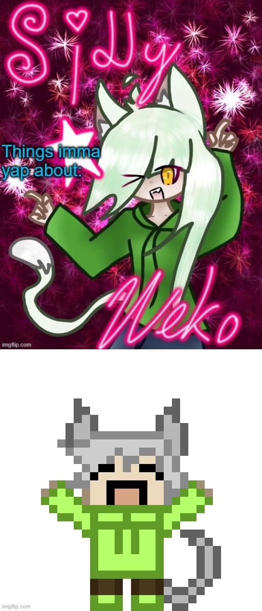 image tagged in neko announcement temp thx cosmo,neko happy png | made w/ Imgflip meme maker