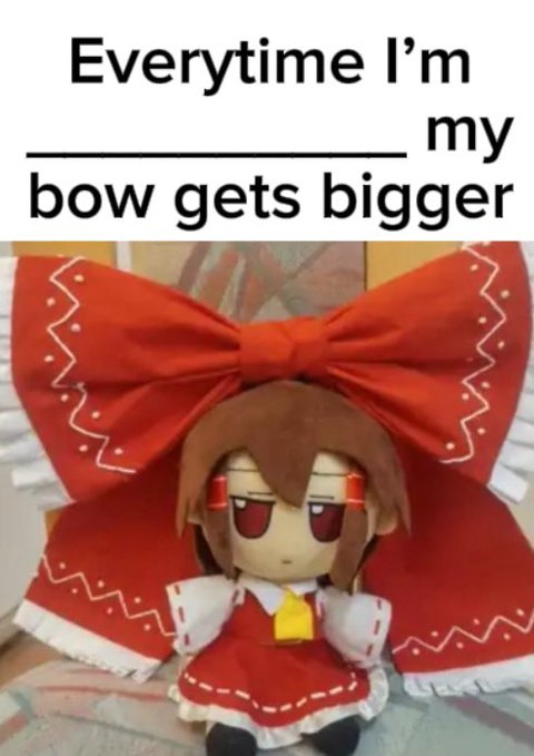 Everytime Reimu Fumo Blank Meme Template