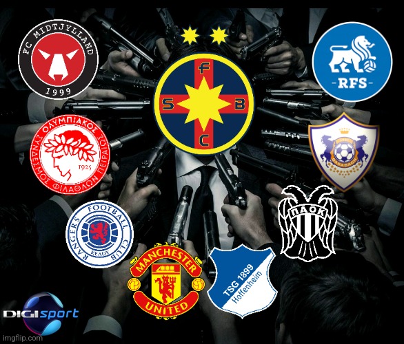 FOTBAL CLUB FCSB in UEFA Europa League™ | from 26 september live on DIGI Sport! The Game Starts Now!!! | image tagged in john wick 2,fcsb,manchester united,rangers,europa league,futbol | made w/ Imgflip meme maker