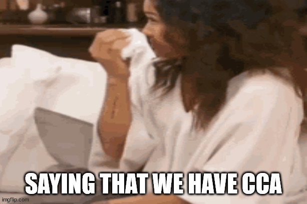 SAYING THAT WE HAVE CCA | made w/ Imgflip meme maker