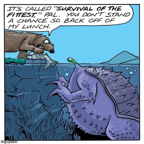 Survival of the Fittest | image tagged in comics | made w/ Imgflip meme maker