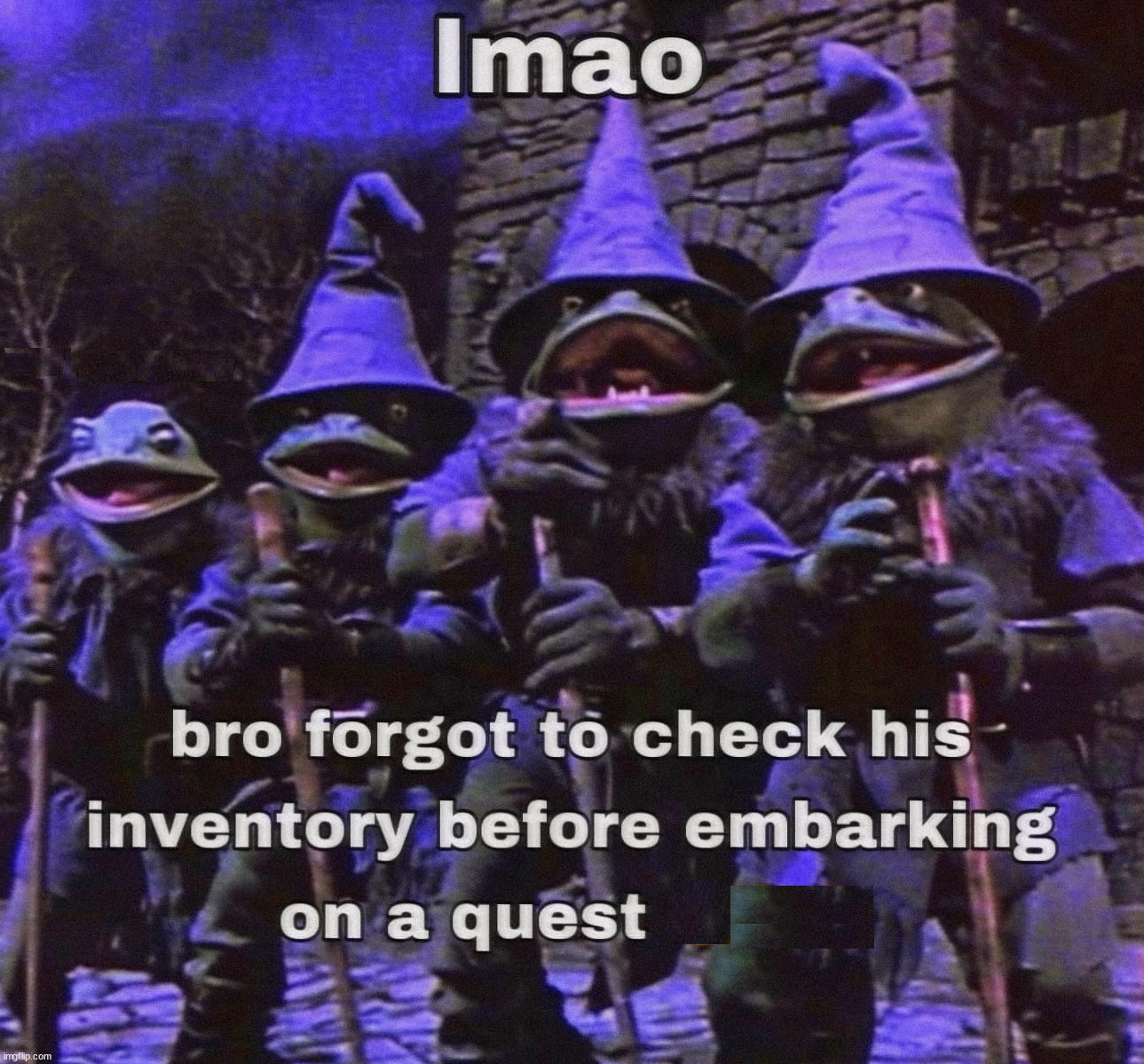 Always check your pack | image tagged in dungeons and dragons | made w/ Imgflip meme maker