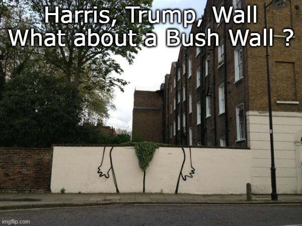 Harris, Trump, Wall
What about a Bush Wall ? | made w/ Imgflip meme maker