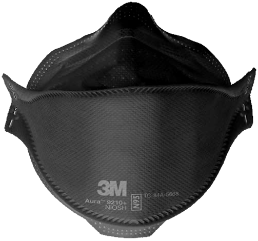 3M Aura 9210+ N95 respirator (black) Blank Meme Template