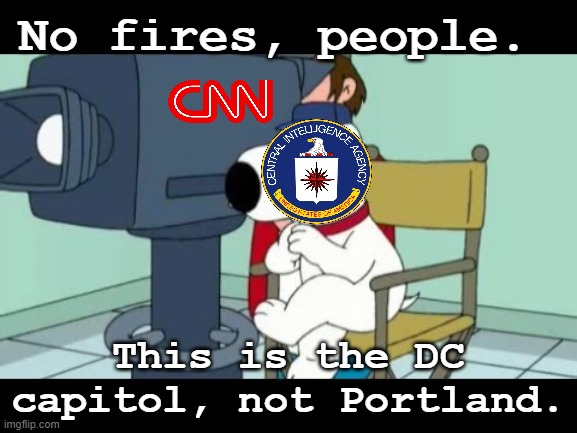 Brian director | No fires, people. This is the DC capitol, not Portland. | image tagged in brian director | made w/ Imgflip meme maker