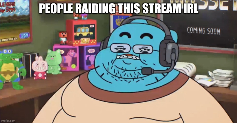 discord moderator | PEOPLE RAIDING THIS STREAM IRL | image tagged in discord moderator | made w/ Imgflip meme maker