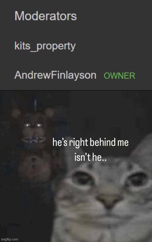 bros gonna dominate my position with the amount of banning he's doing | image tagged in he s right behind me isn t he | made w/ Imgflip meme maker