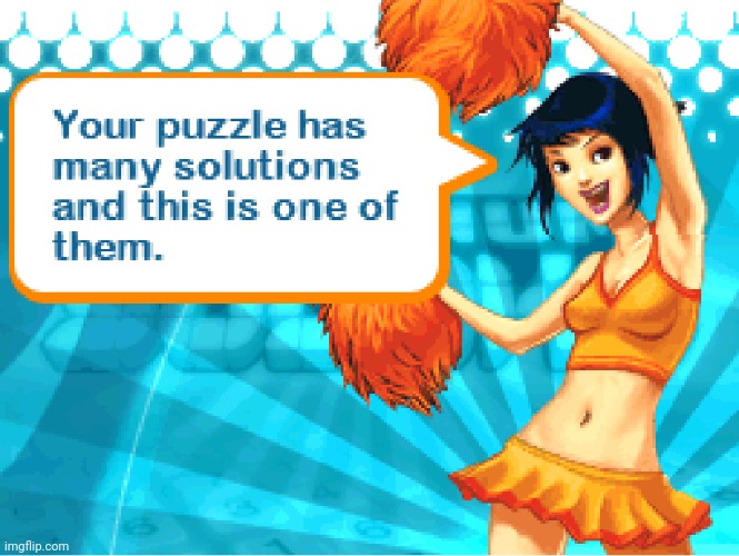 Sudoku cheer girl | image tagged in sudoku cheer girl | made w/ Imgflip meme maker