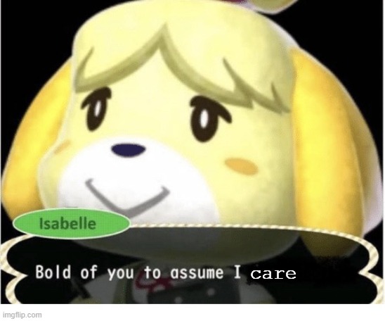 Bold of You to Assume | care | image tagged in bold of you to assume | made w/ Imgflip meme maker