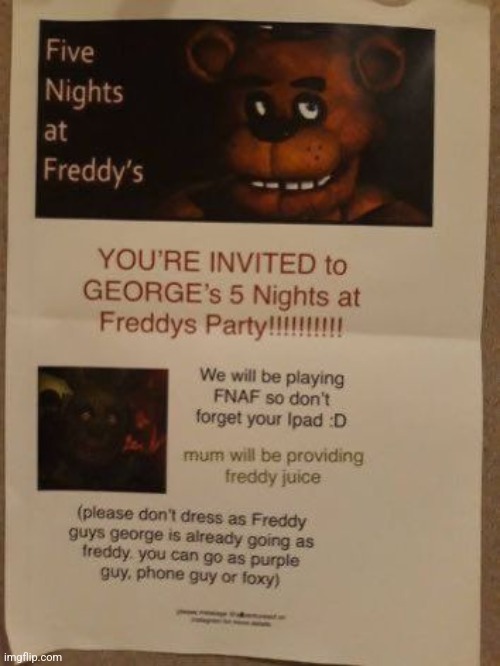 Chat should I go? | image tagged in bullshit,fnaf,yay,party | made w/ Imgflip meme maker