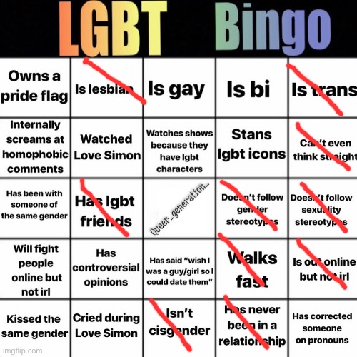 Bingo 2.0 | image tagged in lgbtq bingo | made w/ Imgflip meme maker