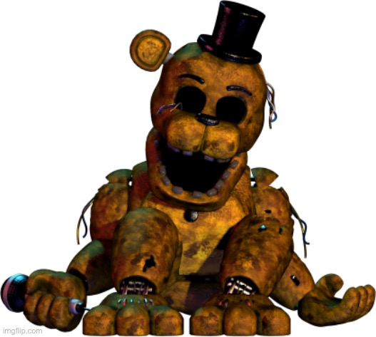 Withered Yellowbear | image tagged in withered yellowbear | made w/ Imgflip meme maker