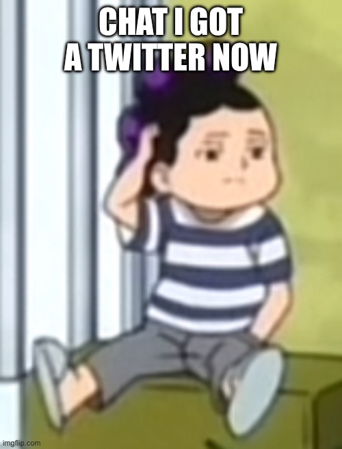 prolly gonna be hella inactive but wtv | CHAT I GOT A TWITTER NOW | image tagged in mineta | made w/ Imgflip meme maker