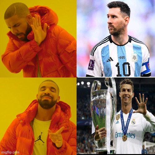 Messi...Nooooooooo | image tagged in memes,drake hotline bling | made w/ Imgflip meme maker