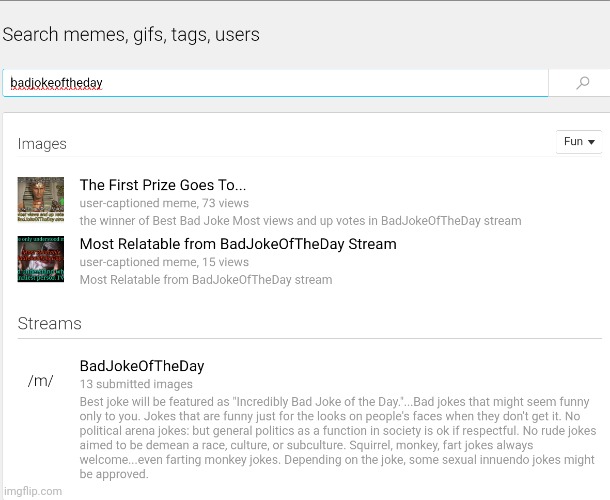Location of Bad Joke of the Day (BadJokeOfTheDay) stream | made w/ Imgflip meme maker