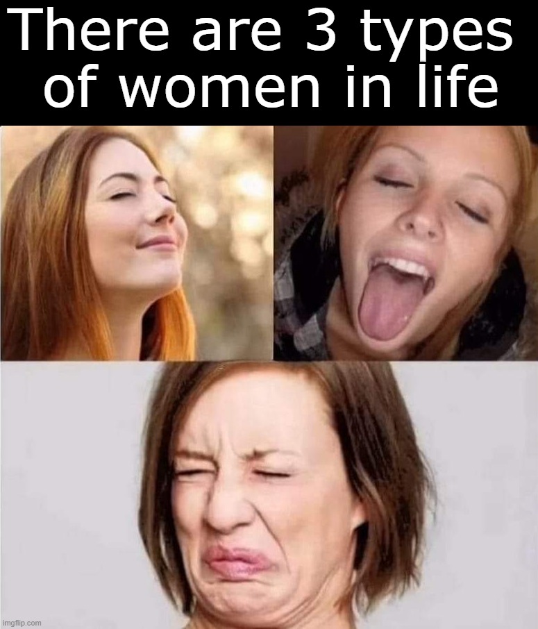 Who are you? | There are 3 types 
of women in life | image tagged in women | made w/ Imgflip meme maker