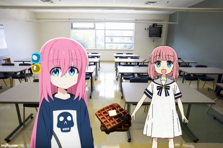 Hitori and Futari school | image tagged in empty classroom | made w/ Imgflip meme maker