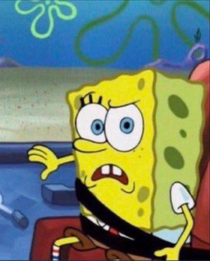 Worried Spongebob Blank Meme Template