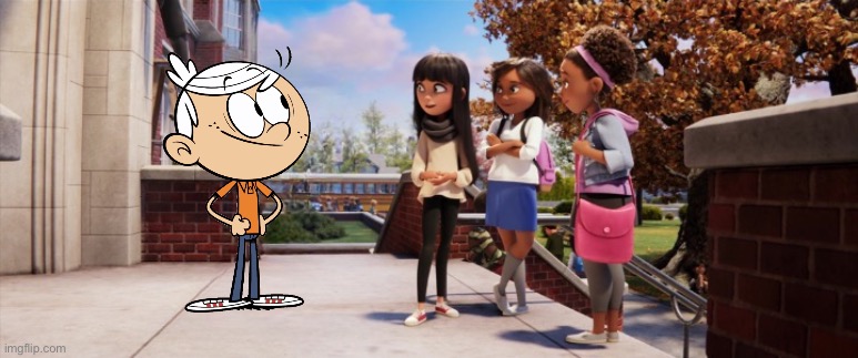 Lincoln sees 3 pretty girls | image tagged in pretty girl,beautiful girl,girl,the loud house,lincoln loud,nickelodeon | made w/ Imgflip meme maker