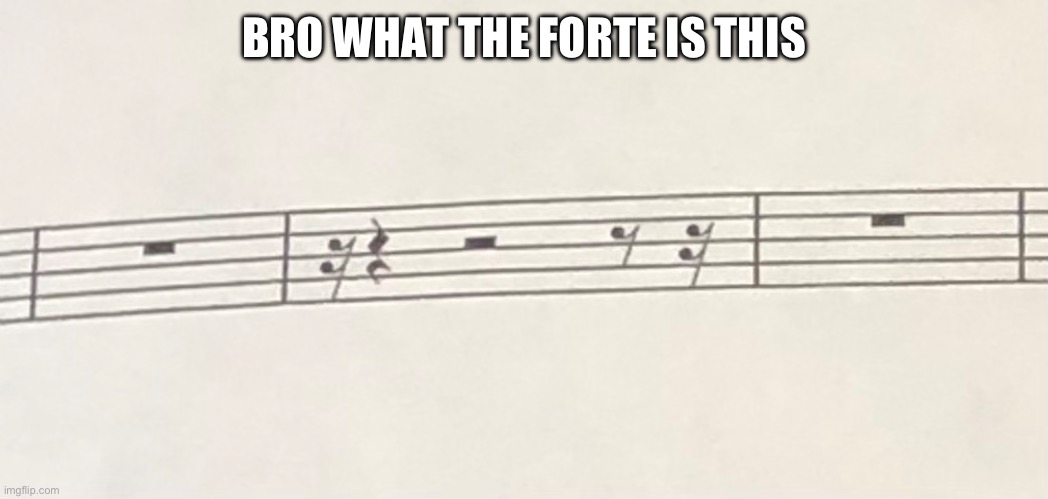 BRO WHAT THE FORTE IS THIS | image tagged in music,band | made w/ Imgflip meme maker