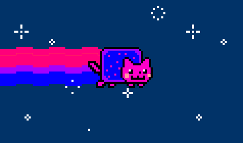 Bisexual Nyan Cat Blank Meme Template