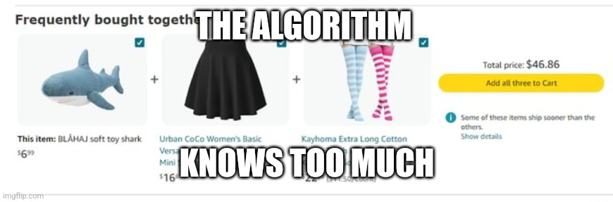 Algorithm | THE ALGORITHM; KNOWS TOO MUCH | image tagged in transgender,shark | made w/ Imgflip meme maker