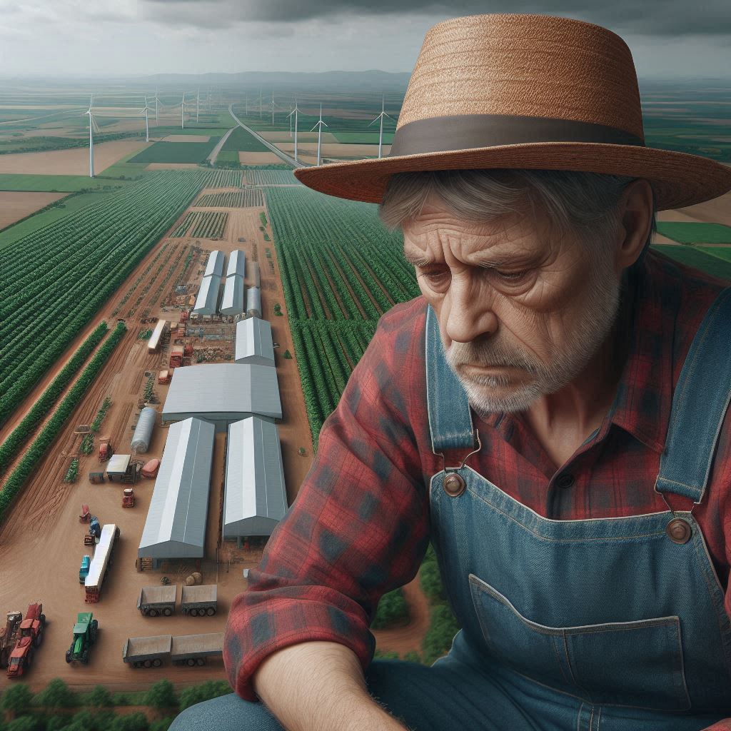 High Quality Sad Farmer Blank Meme Template