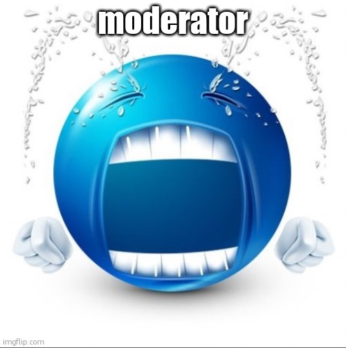 idk why i just love being mod sometimes | moderator | image tagged in crying blue guy | made w/ Imgflip meme maker