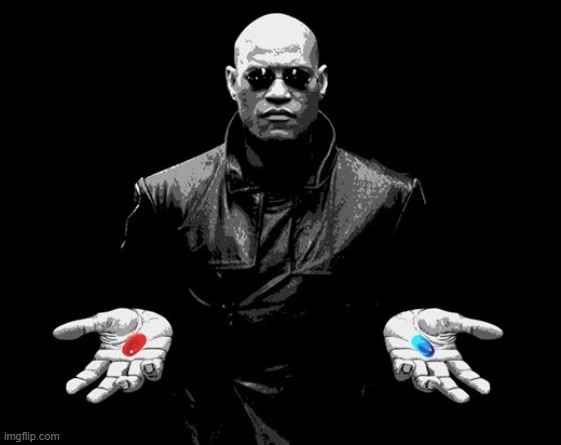 morpheus matrix blue pill red pill | image tagged in morpheus matrix blue pill red pill | made w/ Imgflip meme maker