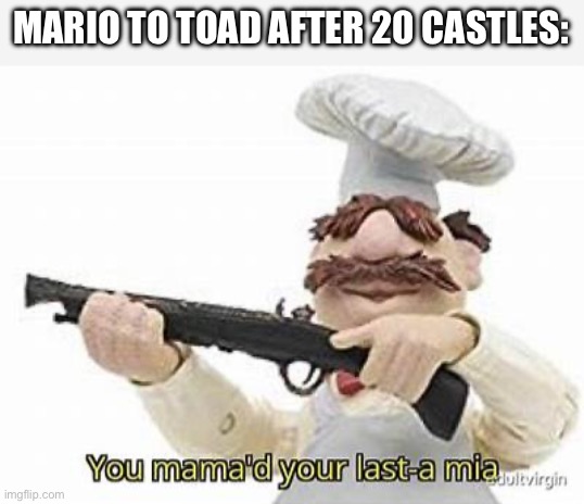 MARIO TO TOAD AFTER 20 CASTLES: | made w/ Imgflip meme maker