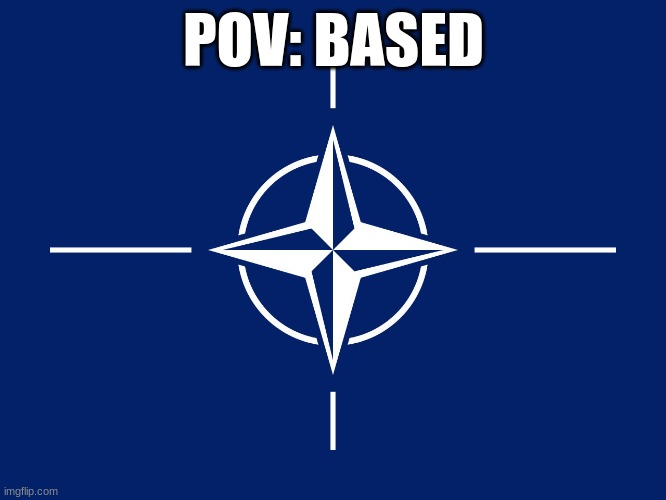 NATO flag | POV: BASED | image tagged in nato flag | made w/ Imgflip meme maker